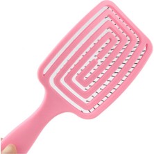 Land Of Myth - LOM1272 Üç Boyutlu Esnek Saç Açma ve Tarama Fırçası, Flexible Pro Brush (Pembe)