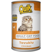 Quik Tavuk Etli Konserve Yaş Kedi Maması 415 gr