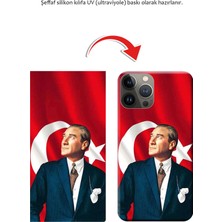 Hesaplı Dünya Apple iPhone 13 Pro Max Uyumlu Kılıf Atatürk Izin Silinmez Baskılı Esnek Tpu Silikon