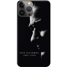 Hesaplı Dünya Apple iPhone 13 Pro Uyumlu Kılıf Atatürk Izin Silinmez Baskılı Esnek Tpu Silikon