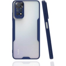 Case 4U Xiaomi Redmi Note 11 Kılıf Kamera Korumalı Ultra Ince Buzlu Mat Renkli Parfe Silikon Kapak Lacivert