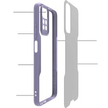 Case 4U Xiaomi Redmi Note 11 Kılıf Kamera Korumalı Ultra Ince Buzlu Mat Renkli Parfe Silikon Kapak Lacivert