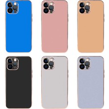 Case 4U Apple iPhone 12 Pro Kılıf Kamera Korumalı Altın Renkli Kenar Viyana Arka Kapak Siyah