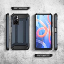 Case 4U Xiaomi Poco M4 Pro 5G Kılıf Military Armor Çift Katmanlı Crash Silikon Kılıf Altın