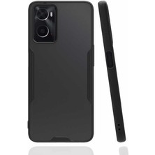 Case 4U Oppo A36 Kılıf Kamera Korumalı Ultra Ince Buzlu Mat Renkli Parfe Silikon Kapak Siyah