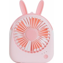 Xphone Store WT-F14 1200 Mah Tavşan Şekli 3 Hızlı Kontrollü Mini Taşınabilir Fan (Pembe) (Yurt Dışından)