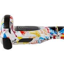 Shibumi Beyaz Grafiti Hoverboard Desenli Elektrikli Kaykay 350W Güçlü Motor