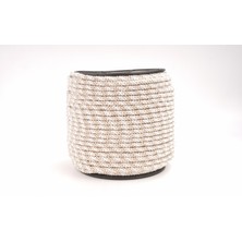 Polyester Kordon İp 10mm 50metre- Koyu vizon/ Krem