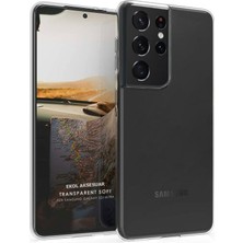 Kılıfist Samsung Galaxy S21 Ultra Kılıf Crystal Clear Liquid Soft Transparent Şeffaf Ince Silikon