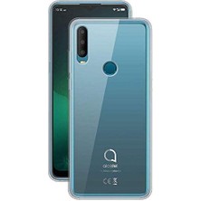 Kılıfist Alcatel 3x 2019 Kılıf Clear Soft Transparent Şeffaf Ince Silikon + Ekran Koruyucu