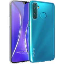 Kılıfist Realme 5 Pro Kılıf Clear Soft Transparent Şeffaf Ince Silikon + Ekran Koruyucu