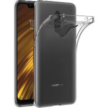 Kılıfist Xiaomi Pocophone F1 Kılıf Clear Soft Transparent Şeffaf Ince Silikon + Ekran Koruyucu