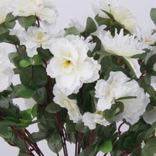 Nettenevime Yapay Çiçek Beyaz Açelya Demeti 7 Dallı 33*20CM