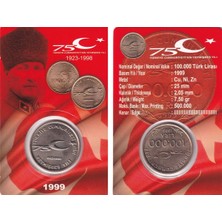 Benim Koleksiyonum 100.000 Lira (1999) 1923-1998 75. Yıl Çil Eski Madeni Para Kiti