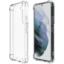 CoverZone Galaxy S22 Plus ile Uyumlu Kılıf Clear Anti-Shock Sert Arka Kapak Şeffaf