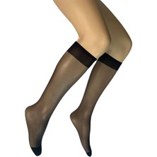 Dore Parlak Dizaltı Kadın Çorap 15 Denye Siyah 500