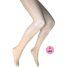 Dore 6 Adet Parlak Dizaltı Kadın Çorap 15 Denye Ten 57