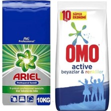 Ariel Profesyonel Formül 10 kg + Omo Active Beyazlar ve Renkliler 10 kg