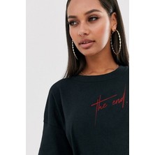 Be Original Unisex The End Oversize Siyah T-Shirt
