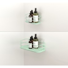Tekno-tel Teknotel Yapışkanlı Banyo&mutfak Rafı Yeşil Grena Seri Set ST121-2