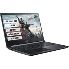 Acer Gaming Aspire 7 A715 42G AMD Ryzen 5 5500U 8 GB 512 GB SSD RTX3050 Freedos 15.6" FHD Taşınabilir Bilgisayar NH.QE5EY.004