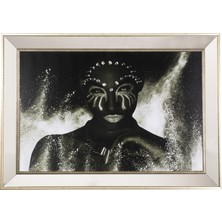 Tuvalist Sanat Eserleri Ayna Çerçeveli Kabartmalı Kanvas Tablo.