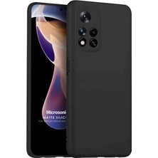 Microsonic Matte Silicone Xiaomi Redmi Note 11 Pro Plus Kılıf Siyah