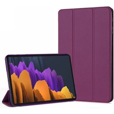 Microsonic Samsung Galaxy Tab S8 Ultra X900 Kılıf Slim Translucent Back Smart Cover Mor