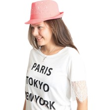 Bay Şapkacı Taşlı Kadın Fötr Şapka 4120