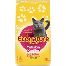 Econature Adult Cat Chıcken Formula / Tavuk Etli Yetişkin Kedi Mamaları, 15KG