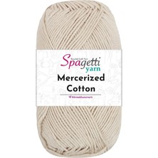 Spagettiyarn Mercerized Cotton Ekru El Örgü Ipliği