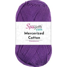 Spagettiyarn Mercerized Cotton Mor Menekşe El Örgü Ipliği