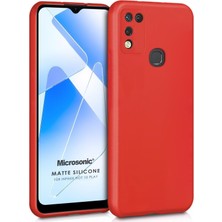 Microsonic Matte Silicone Infinix Hot 10 Play Kılıf Kırmızı