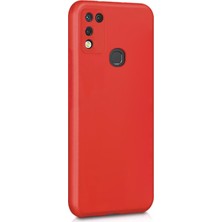 Microsonic Matte Silicone Infinix Hot 10 Play Kılıf Kırmızı