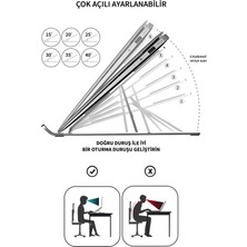 Deilmi Katlanabilir Ayarlanır Alüminyum Dizüstü Bilgisayar Tutacağı Taşınır Tablet Notebook Laptop Standı