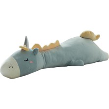 Universal Unicorn Bebek Uzun Yastık Peluş Oyuncaklar Başucu Yastığı, Boyut: 70CM (Mavi Yeşil) (Yurt Dışından)