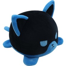 Universal 2 Adet Sevimli Peluş Flip Oyuncak Çift Taraflı Bebek (Mavi Siyah Yavru Kedi) (Yurt Dışından)
