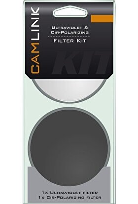 Camlink 52MM Uv Filtre + Cpl Polarize Kit Filtre Seti 52 mm Camlink