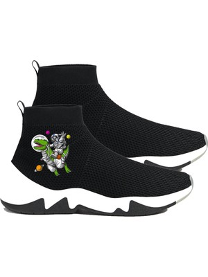 Art's Astronaut And T-Rex Çorap Design Sneaker Spor Ayakkabı