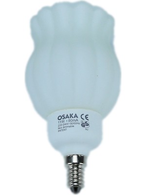 Osaka 11W 220-240V 460LM 4000K E14 Çiçek Kafa Tasarruflu Ampul