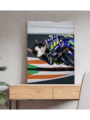 BK Evcil Dostlara Özel Motogp Tasarımlı Portre Kanvas Tablo 50 x 70 cm - 2