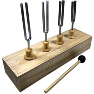 Diyapozon 4'lü Set 256 Hz 320 Hz 384 Hz 512 Hz Tokmaklı