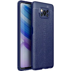 Xiaomi Poco X3 Pro Kılıf Niss Deri Görünümlü Silikon+ 5d Nano Cam