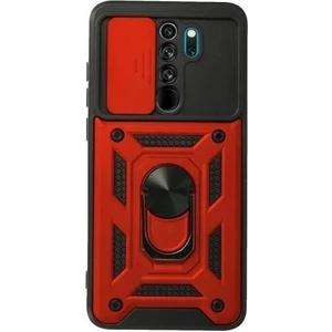 Xiaomi Redmi Note 8 Pro Kılıf Yüzüklü Standlı Kamera Korumalı + Ekran Koruyucu Nano Cam