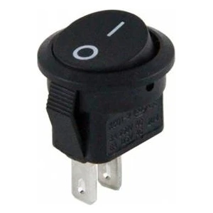 IC-134E  Mini (S) Yuvarlak Işıksız Anahtar On-Off 2p Beyaz
