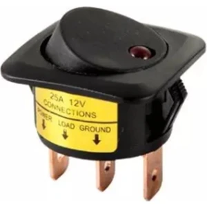 IC-132D Ledli On-Off Anahtar 25A 12VDC 3p Kırmızı