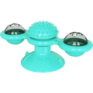 Yel Değirmeni Kedi Oyuncak Interaktif Pet Oyuncaklar Kediler Için Bulmaca Kedi Oyunu Oyuncak Whirligig Turntable ile(Yurt Dışından)