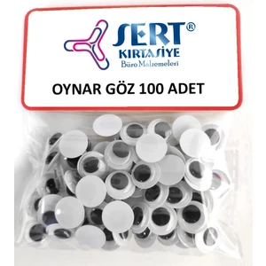 Sert Kırtasiye Oynar Göz 12 mm 100'LÜ Paket