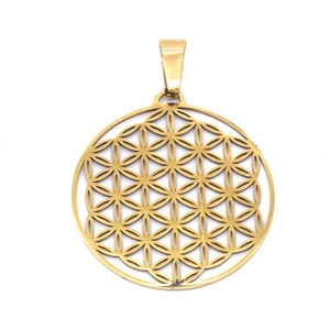 Altın Kaplama Yaşam Çiçeği Kolye Ucu TGR-448