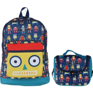 Kids&love Lacivert Robot Ilkokul Çanta ve Beslenme Seti - Erkek Çocuk